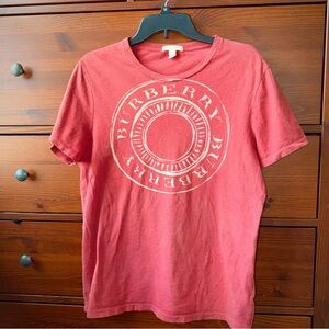 Authentic Burberry Brit Round Logo Cotton T-Shirt